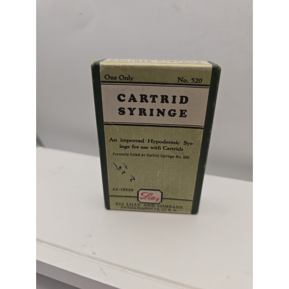 Vtg Cartrid Syringe. Only 1. No 520. Hypodermic Syringe Fir Use With...